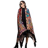 DANA XU 100% Pure Wool Large Size Women Large Scarf Mask Pashmina (Multicolor16)