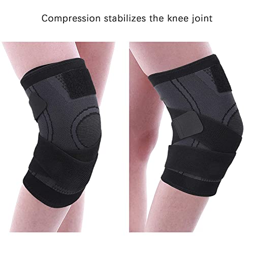Image of Knee Brace, Knee Wrap Double?layer Compression Non-slip Compression Straps High Elasticity and Super Soft High Density for All Kinds Of Fitness Exercises(XL)