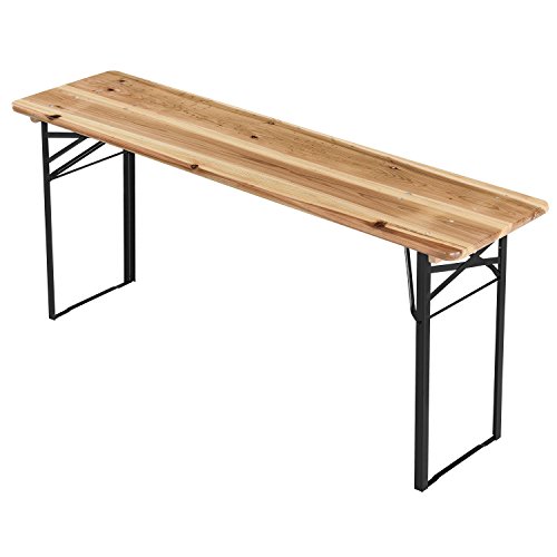 Juskys Holz Bierzeltgarnitur 175 x 46 cm | klappbar | 3-teilig | 2 Bierbänke & Biertisch | Festzeltgarnitur Biertischgarnitur Gartenmöbel-Set - 6