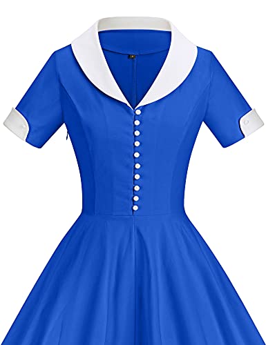 Image of GownTown Womens 1950s Cape Collar Vintage Swing Stretchy Dresses