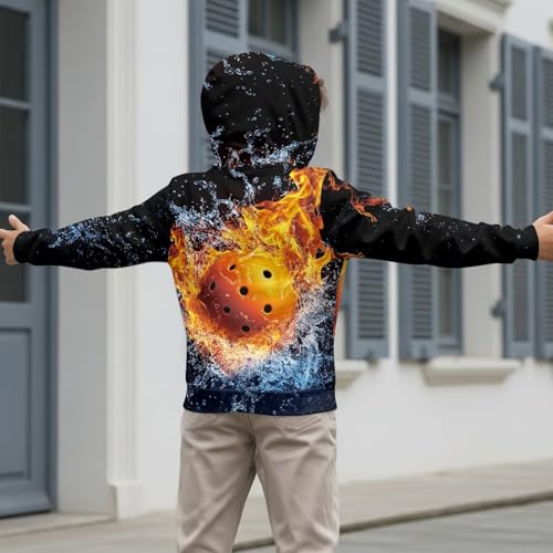 AFPANQZ Kids Full Zip Hoodie Sweatshirt Lightweight Jacket Long Sleeve Casual Sport Coat Pollover for Boys with Pockets,S-XL2