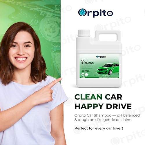 Image of Car Shampoo 5L Multi Fragrance | High Foam Car Wash Liquid | Deep Cleaning Formula | pH Neutral Paint Safe | Removes Dust & Grime | Glossy Finish Wash (1, GREEN)