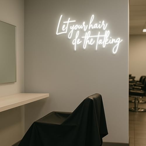 Let Your Hair Do The Talking Neon Sign,Large Beauty Hair