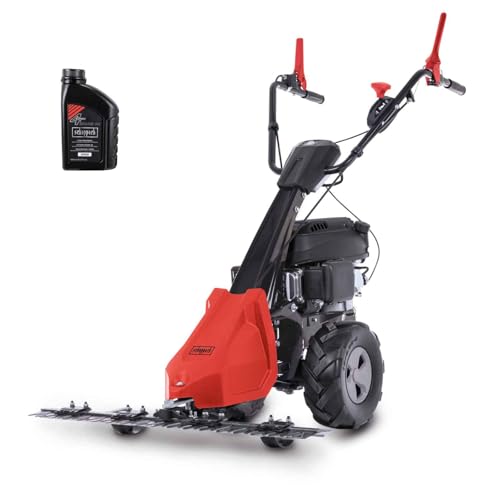 Scheppach Benzin Balkenmäher BMS200-88 | 880mm Schnittbreite | Schnitthöhe 30-60mm | 5,7PS / 196ccm | für Rasenflächen bis 3000m² | Rasenmäher mit Radantrieb | Hochgrasmäher inkl. Motoröl