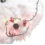 -Hacer decoraciones hermosas para su árbol de Navidad en casa, al aire libre, escuelas, tiendas, oficinas, supermercados, etc. En invierno, la falda de árbol de Navidad es cálida y suave. Esta es la perfecta decoración navideña para los meses fríos.