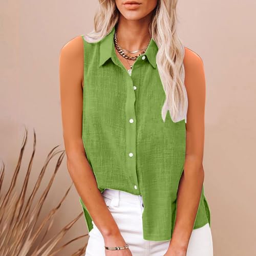 Camisas de lino y algodón para mujer con corte oversize transpirable 2