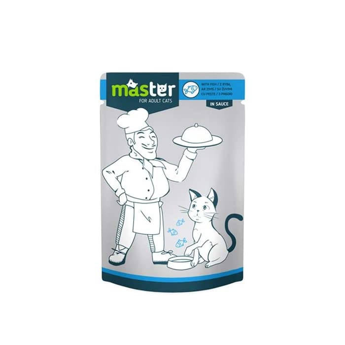 Master Balıklı Pouch Kedi Maması, 80 Gr, 24 Adet
