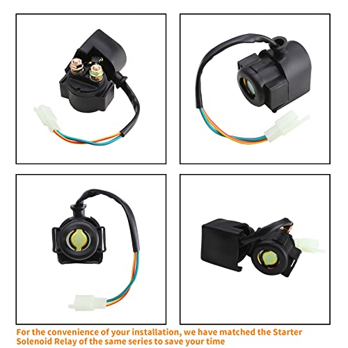 Stylemafia 3 Bolt Starter Motor Starter Solenoid Relay fit for 50cc 70 cc 90cc 100cc 110cc 125cc 4 Stroke Quad Wheelers ATVs Taotao SSR Roketa Go Karts Pit Bike Jonway SunL Dune Buggy Coolster - Thumbnail 2