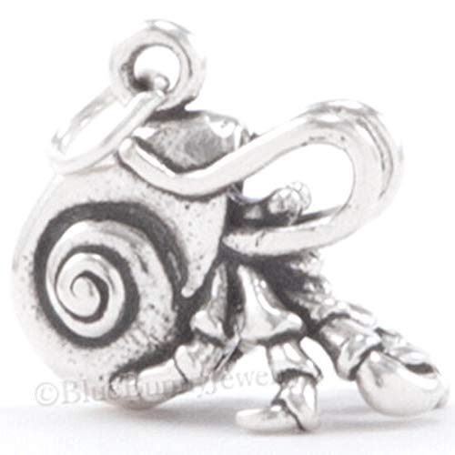 Hermit Crab Pendant Charm Solid 925 Sterling Silver Jewelry 3D 925 Bracelets for Women Halloween Christmas Jewelry for Women Gifts from D&J