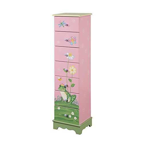 Fantasy Fields - Magic Garden Thematic 7 Drawer Wooden Cabinet for Kids Storage | Imagination Inspiring Hand Crafted & Painted Details Non-Toxic, Lead Free Water-based Paint