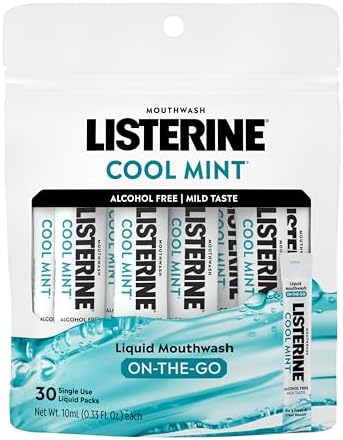 Listerine Mouthwash On-the-Go Travel Essentials Individual Packet...