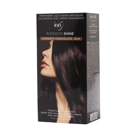 ION Intensive Shine Permanent Liqui-Creme Hair Color Kit - Darkest Chocolate 3CH Cover
