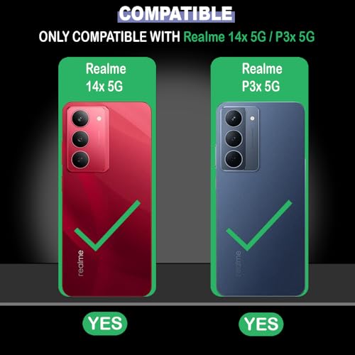 Image of Shockproof Case for Realme P3x 5G / 14x 5G / Narzo 80x 5G / 80 Lite 5G | Full Camera Protection | TPU Flexible Back Cover for Realme P3x 5G / 14x 5G / Narzo 80x 5G / 80 Lite 5G (Matte Black)