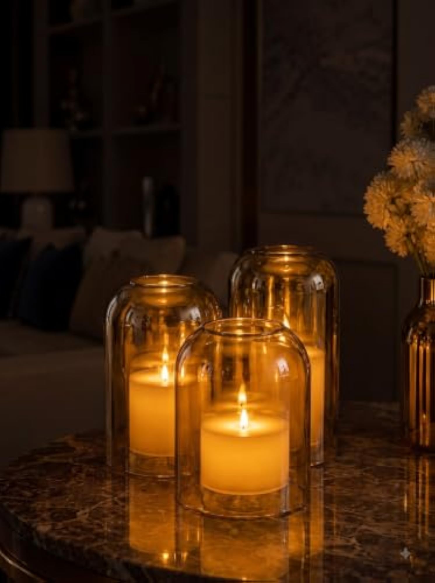 Auspicious Golden Flame Holders