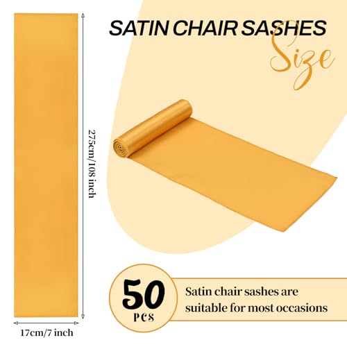 Pesonlook 50 Pcs Gold Chair Sashes - Image 2
