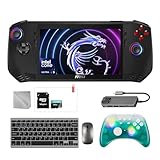 MSI Claw A1M 512GB ゲーミング ハンドヘルド 7インチ タッチスクリーン 120Hz FHD 1080p Core Ultra 5 135H プロセッサー Black Ice ワイヤレス Pro コントローラー ハブ 128GB MicroSD キーボード & マウス 8 in 1バンドル [ビデオゲーム]