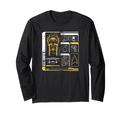 Star Trek: Lower Decks USS Cerritos Schematic Long Sleeve T-Shirt