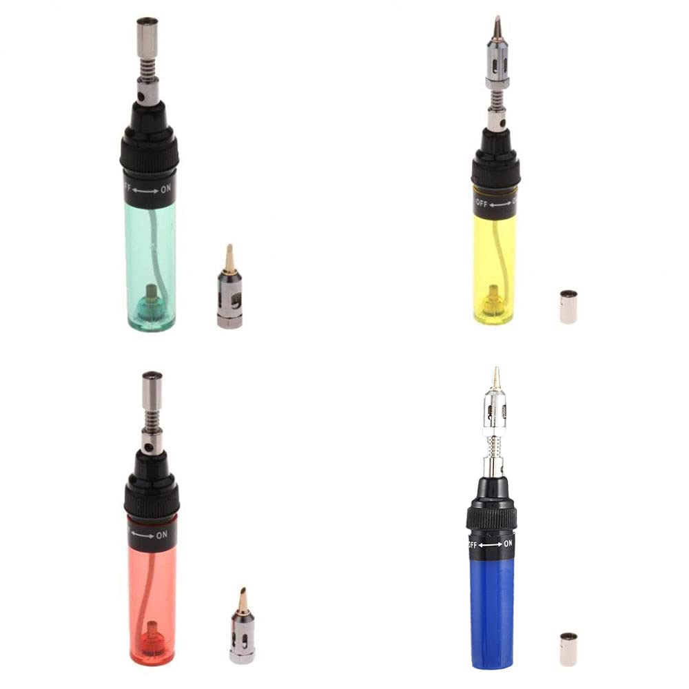 4 piezas de soldador de gas butano, herramienta de soldadura de gas butano, soplete de gas butano, herramienta de soldadura (4 colores)