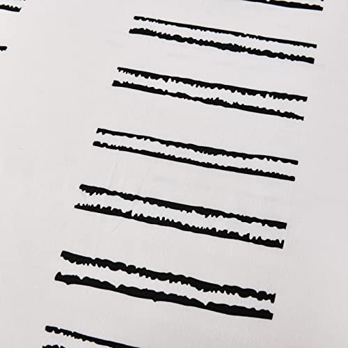 Getiann Soft Bedding Duvet Cover Set Queen White Striped Comforter Cover Set Full 90"X90"(1 Comforter Cover And 2 Pillow Shams) Hotel Quality (Road thumb #7