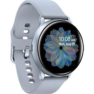 Samsung Galaxy Watch Active 2 (40mm, GPS, Bluetooth) Smart Watch with Advanced Health Monitoring, Fitness Tracking, and Long Lasting Battery, Silver, SM-R830NZSCXAR (Renewed)