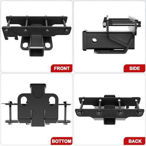 Tow Trailer Hitch Receiver Kit 2 Inch Rear Bumper, Max Towing Capacity 3500 lbs, Compatible with 2018-2025 Jeep Wrangler JL JLU 4 Door and 2 Door Unlimited – Excludes JK Models