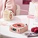 spicssa Aqua Vinyl Speaker, Waves Vinyl Bluetooth Speaker, The Waves Vinyl Player with Adjustable Light and Time for Bedroom, Office, Party, Pink
