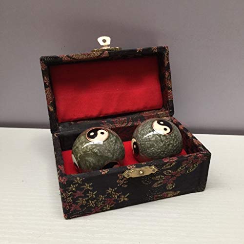 Qi-Gong - Bolas de curación para masaje, bolas de sonido, 35 mm, con caja