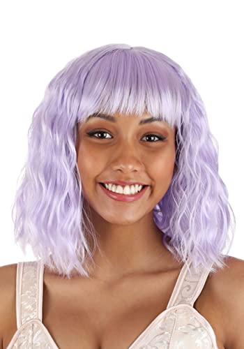 Perruque violette longue ondulée fausses tresses pour festival
