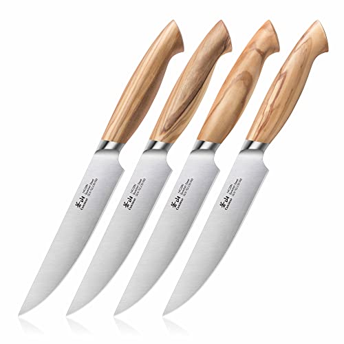 Cangshan Oliv Series 501653 Swedish 14C28N Steel 4-Piece Fine-Edge Steak Knife Set #TOP12