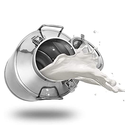 Recipiente de acero inoxidable para almacenamiento de leche y vino, diseño sellado hermético para mayor frescura, duradero y fácil de limpiar