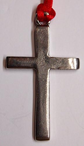 Pewter Cross Christmas Ornament fine Pewter Made in USA. Metal, Sculpture, Figurine. Gift.