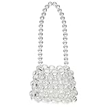 Taille et capacité : les dimensions sont d'environ 9 x 7 x 3 cm. Il dispose d'une poche principale, qui peut contenir vos petits objets tels que des clés, des cartes de crédit, des pièces de monnaie, etc. C'est un bon accessoire de robe pour les filles et les femmes.