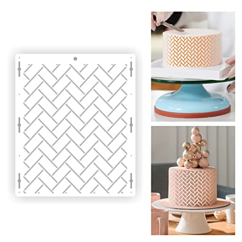 1 plantilla para decoración de tartas, 25 cm x 20 cm, moldes de decoración de encaje hueco, ideal para bodas y cumpleaños (estilo 1)
