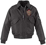 aufstellbarer Kragen Spaß kostet Männer und Herren CWU Bomberjacke schwarz mit Kragen Rock\'n ROLL Größe S bis 5XL