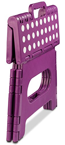 Folding Step Stool - The Lightweight Step Stool Is Sturdy Enough To Support Adults And Safe Enough For Kids. Opens Easy With One Flip. Great For Kitchen, Bathroom, Bedroom, Kids Or Adults. (Purple) #TOP3