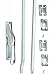 Produktbild 1 Set Tortreibriegel Torverschluss Türtreibriegel Stangen 2540/14 mm Siber Verz.