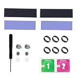 genrice 2 Pack Aluminum Heatsink andMounting Screw Screwdriver Kit,PCIe NVMe M.2 2280 ssd Heatsinks