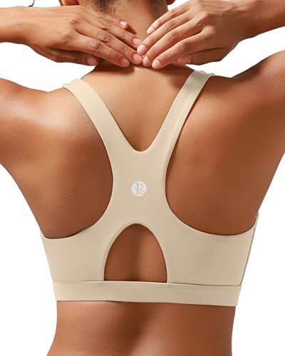 Image of RUNNING GIRL Sports Bras for Women High Support,Racerback Supportive Molded Cup Sports Bra with Sewn in Pads