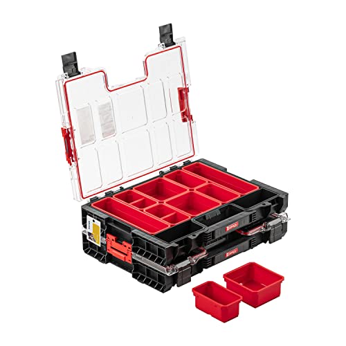 2x Sortimentskasten Kleinteilemagazin – 450 x 80 x 360mm – Premium Sortierkasten Wekzeugbox mit ausziehbaren Eimern Organzier PRO Sortierkoffer