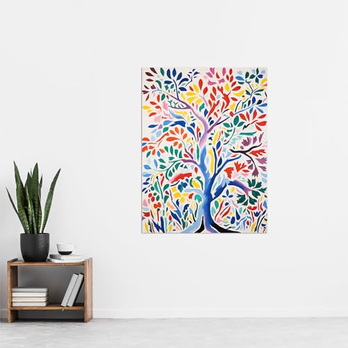 Artery8 Henri Matisse Style Tree Multi Coloured Forest Nature Extra Large XL Wall Art Poster Print, Unframed 24X32", 81L x 61W cm - Image 4