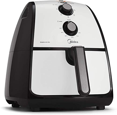 Midea - Fritadeira, Airfryer Sem Óleo, 220V, 4L, Preto e Branco