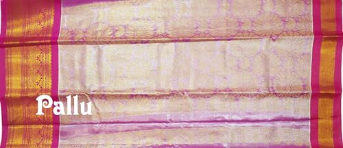 Image of VFCollections Women's Kalamkari Kanchipuram Silk Pattu Sarees With Blouse