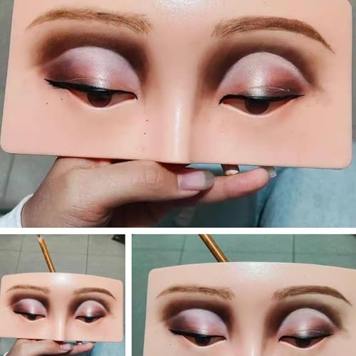 Panneau d'entraînement maquillage yeux et visage réutilisable en silicone