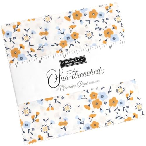 Sun Drenched Charm Pack by Sweetfire Road; 42-5-inch Precut Fabric Quilt Squares