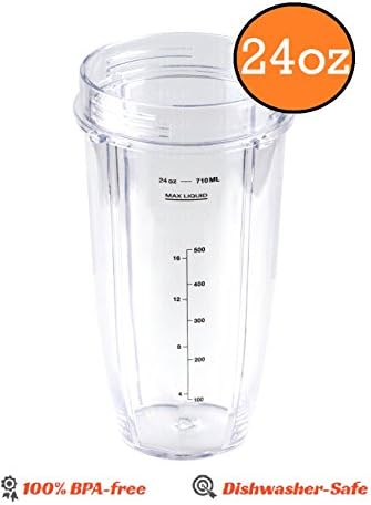 Ninja Blender 24 OZ Medium Sized Cup replacement part for Nutri NutriNinja Auto iQ