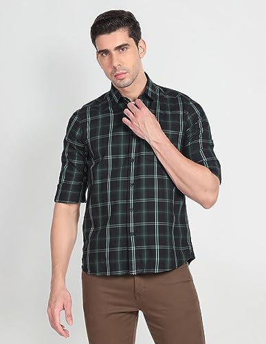 Image of Arrow Men's Cotton Solid Slim Fit Shirt