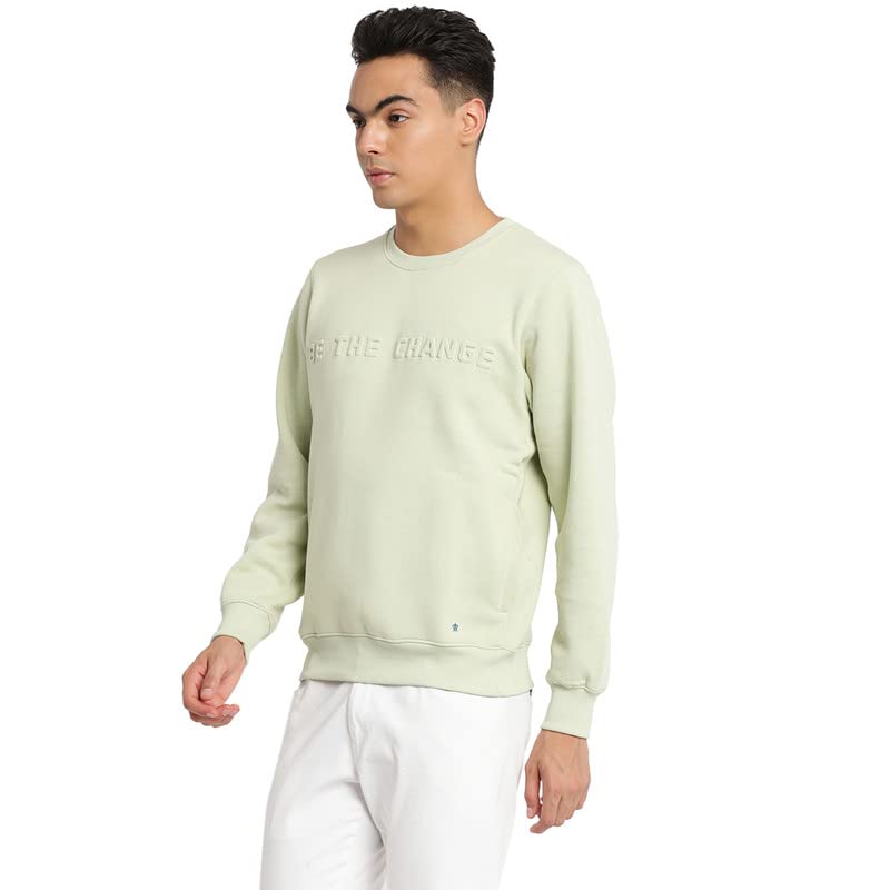 Image of Turtle Men Light Green Printed Round Neck Sweatshirt