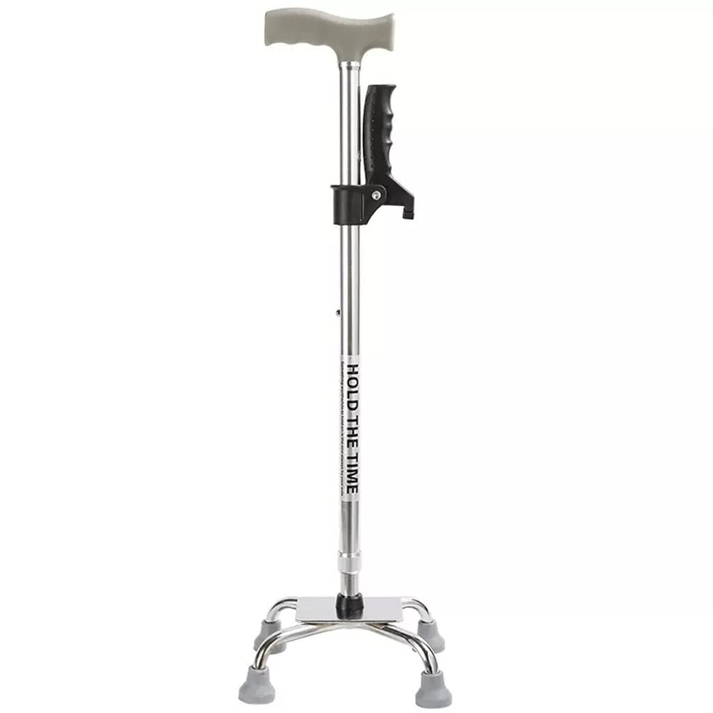 Bastón de Marcha, Ocho muletas Individuales, bastón de Cuatro Patas para Ancianos, bastón de Cuatro Patas, pasamanos de Acero Inoxidable, muletas terapéuticas Antideslizantes.