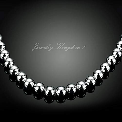 Image of Necklace or Bracelet for Women and Men, Beaded Chain Stainless Steel, Handmade Jewelry, Thick of 6-8MM and Length of 7-40 inch Optional