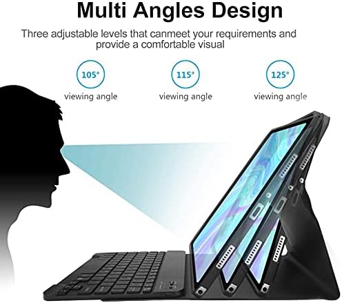 IVEOPPE Samsung Galaxy Tab A7 10.4 inch 2020 Keyboard Case, Slim Smart Cover with Detachable 7 Colors Backlit Keyboard Compatible with Galaxy Tab A7 2020 (SM-T500/T503/T505/T507),Black